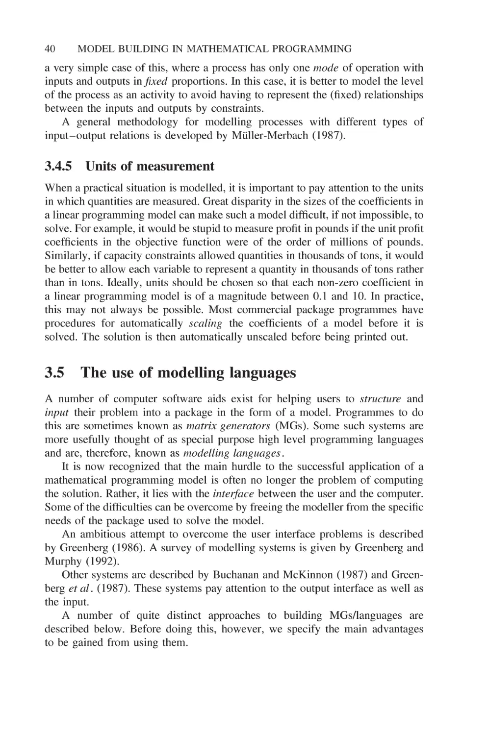 3.4.5 Units of measurement
3.5 The use of modelling languages