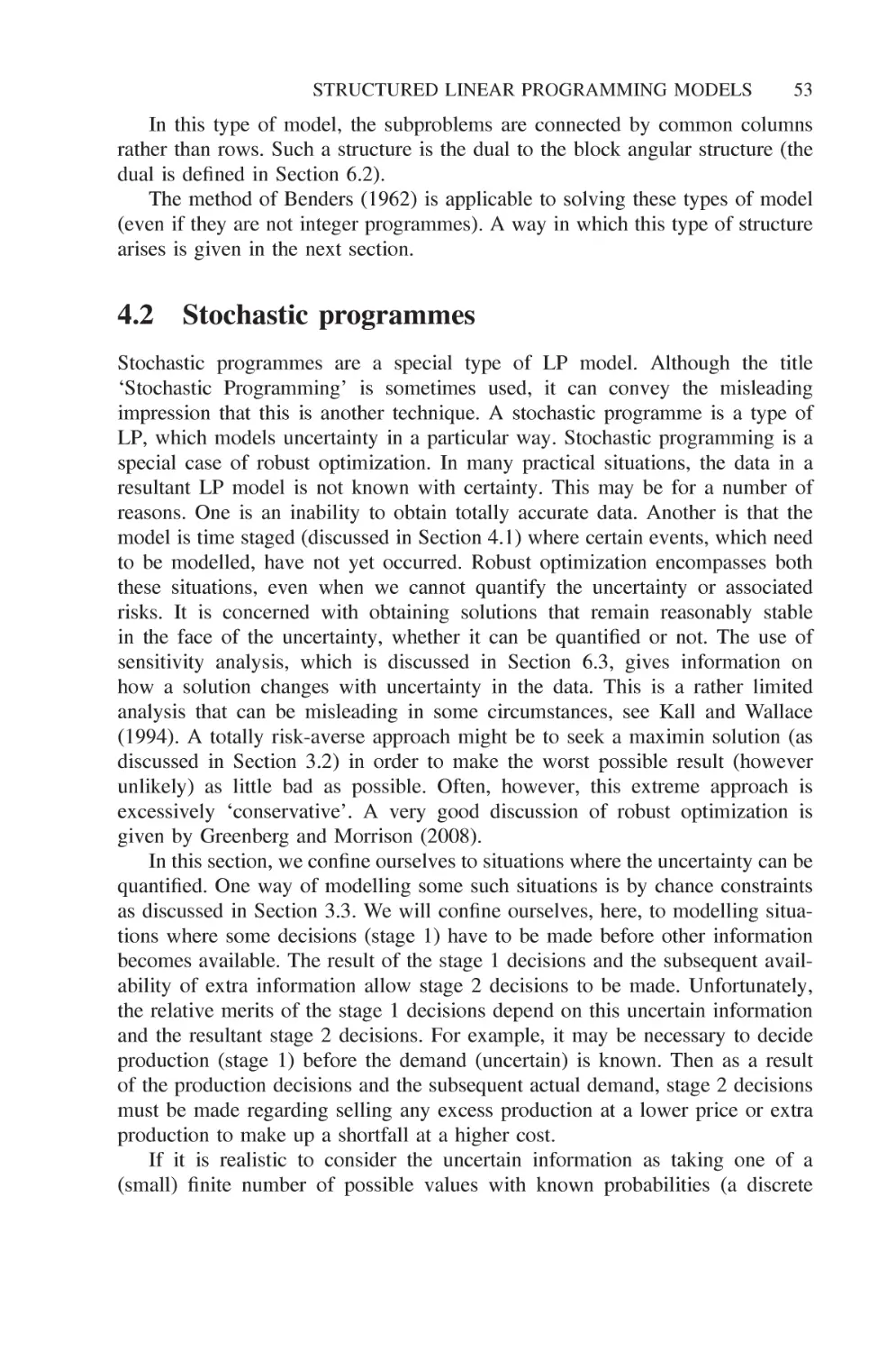 4.2 Stochastic programmes