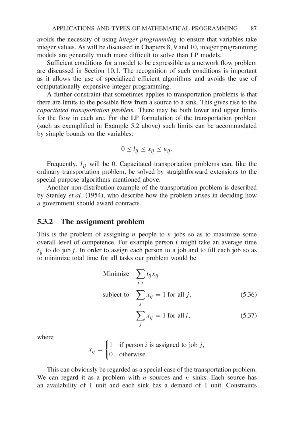 5.3.2 The assignment problem