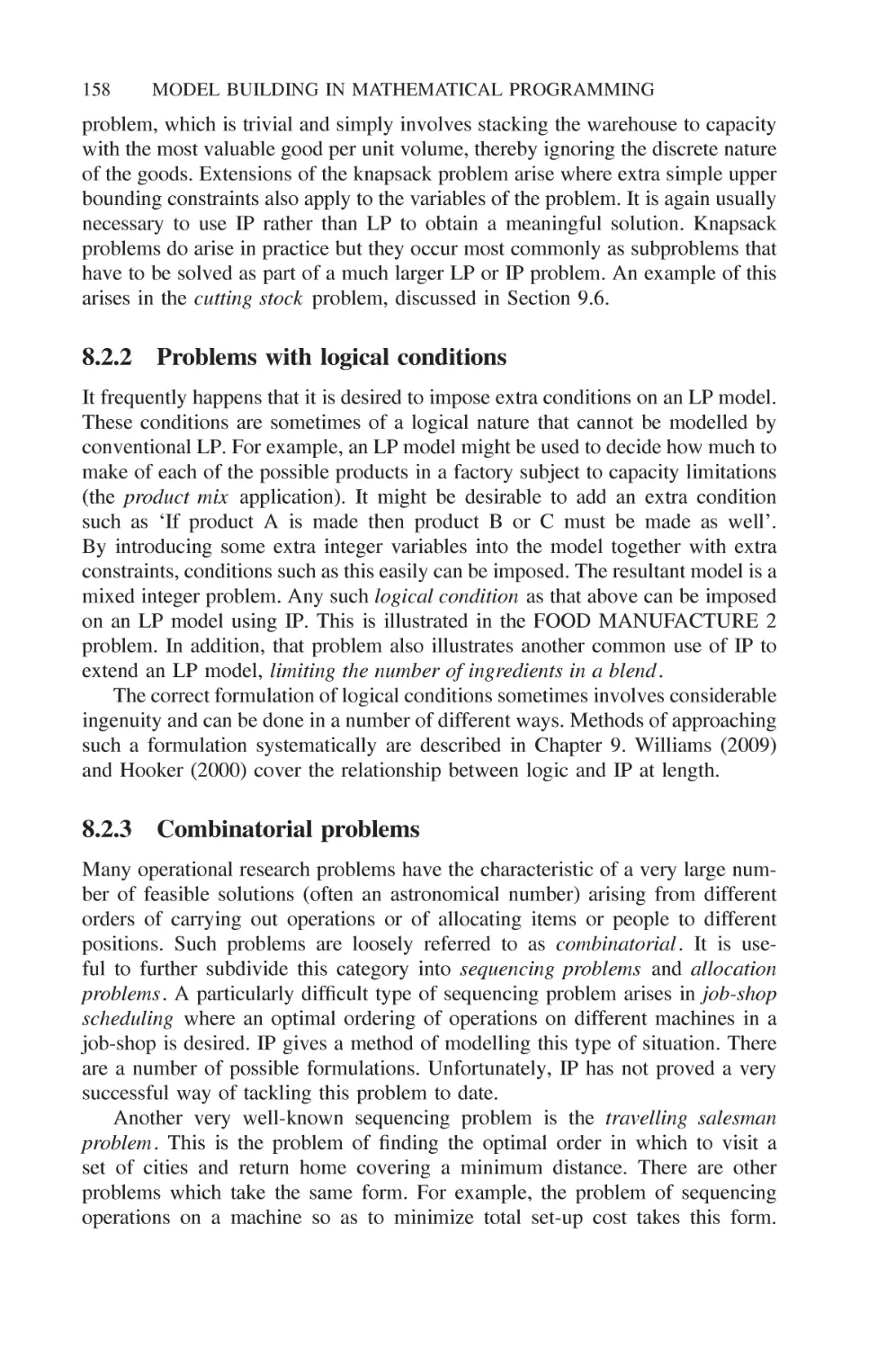 8.2.2 Problems with logical conditions
8.2.3 Combinatorial problems