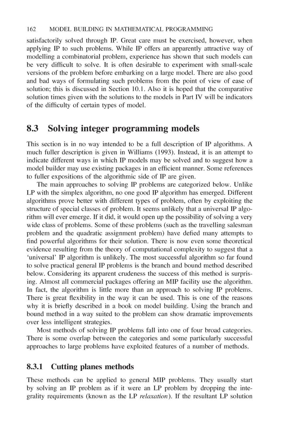 8.3 Solving integer programming models