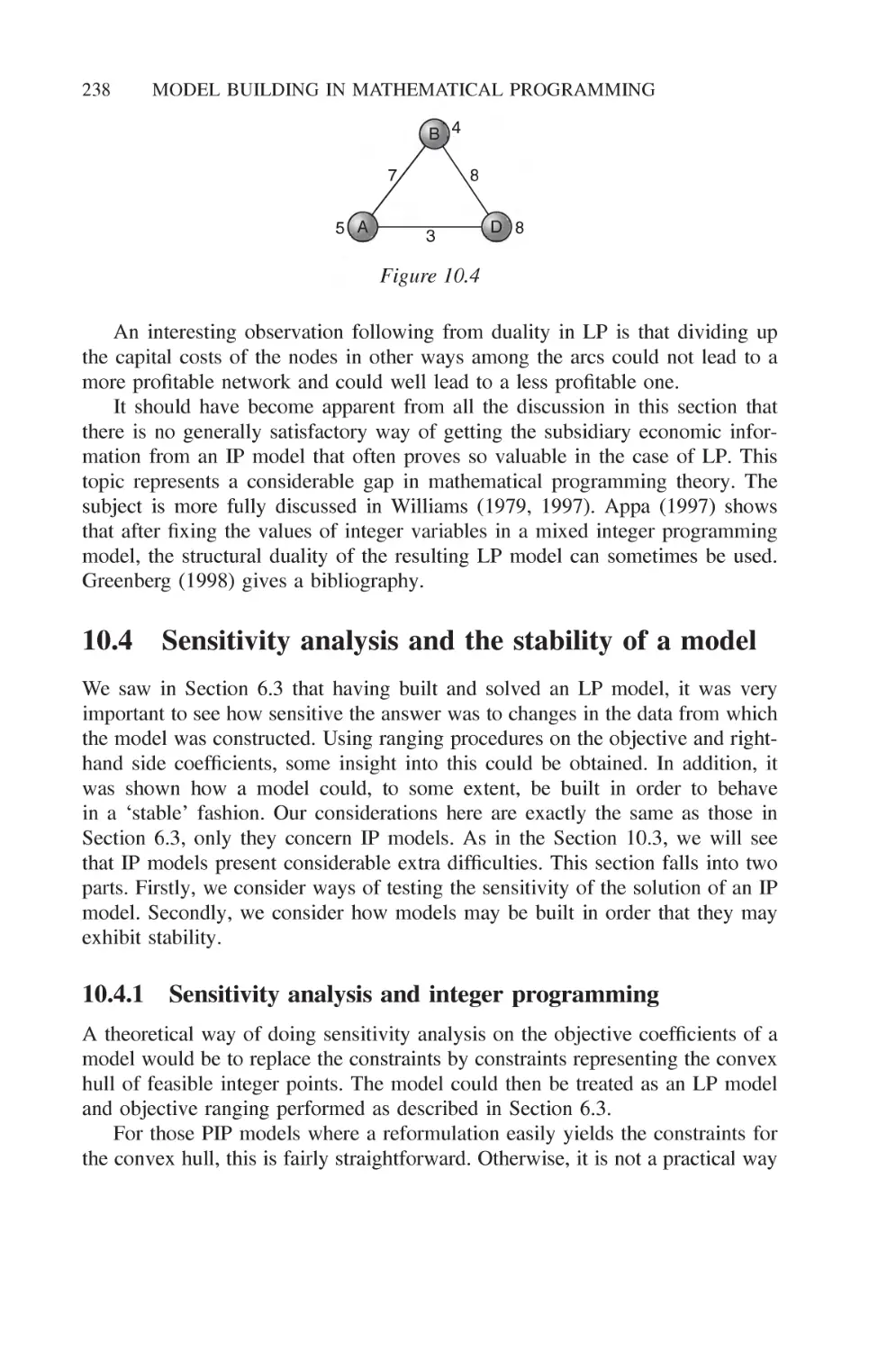 10.4 Sensitivity analysis and the stability of a model