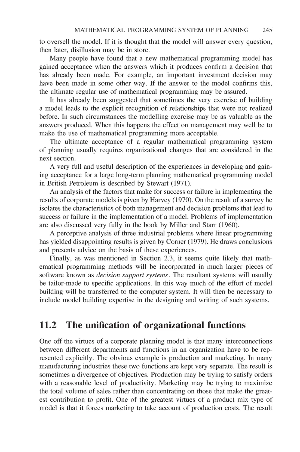 11.2 The unification of organizational functions