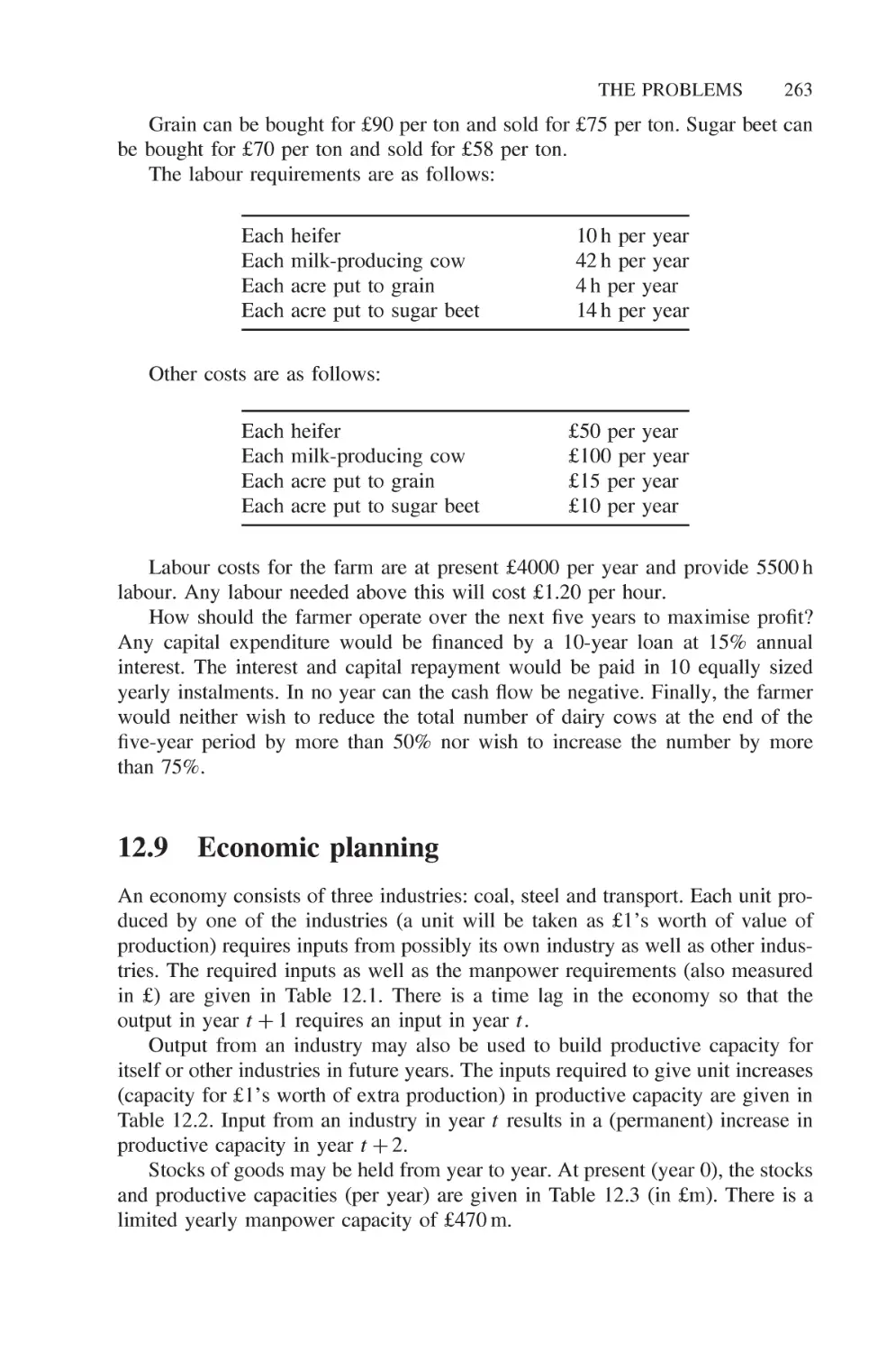 12.9 Economic planning
