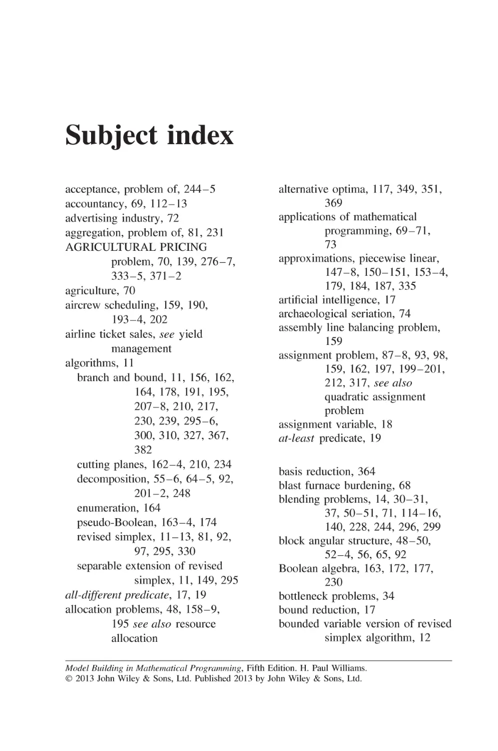 Subject index