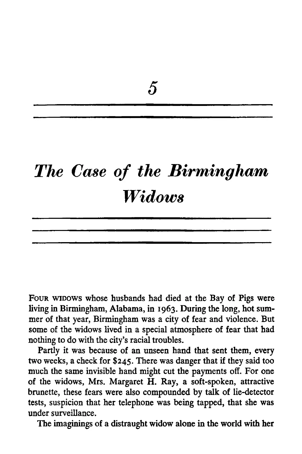 5. The Case Of The Birmingham Widows