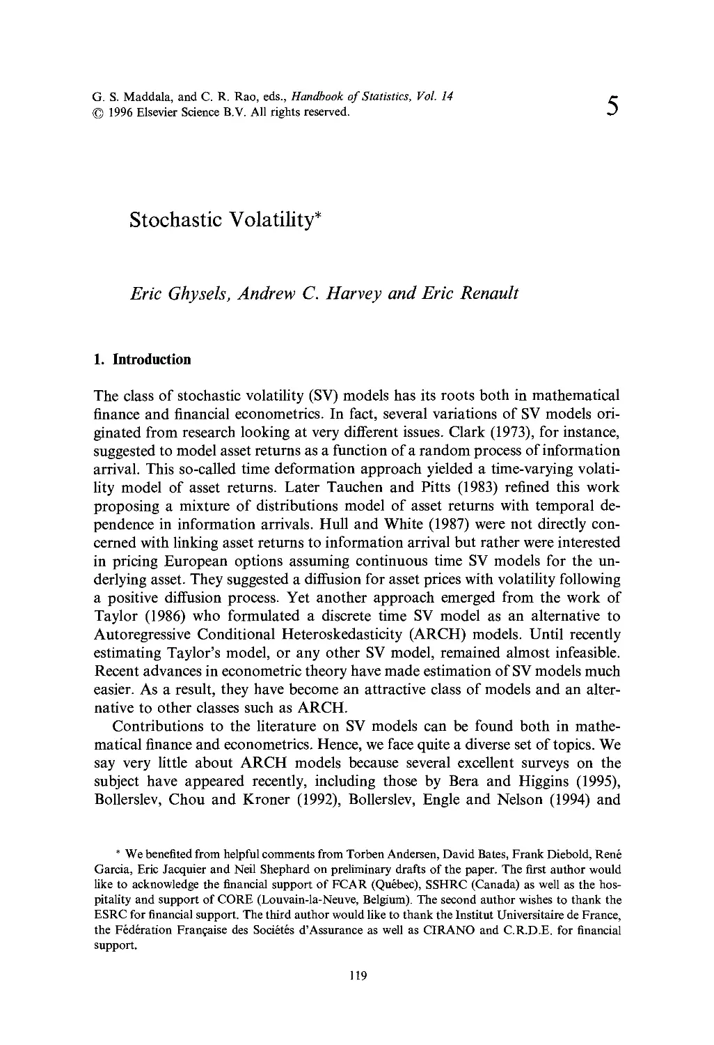 5. Stochastic Volatility
