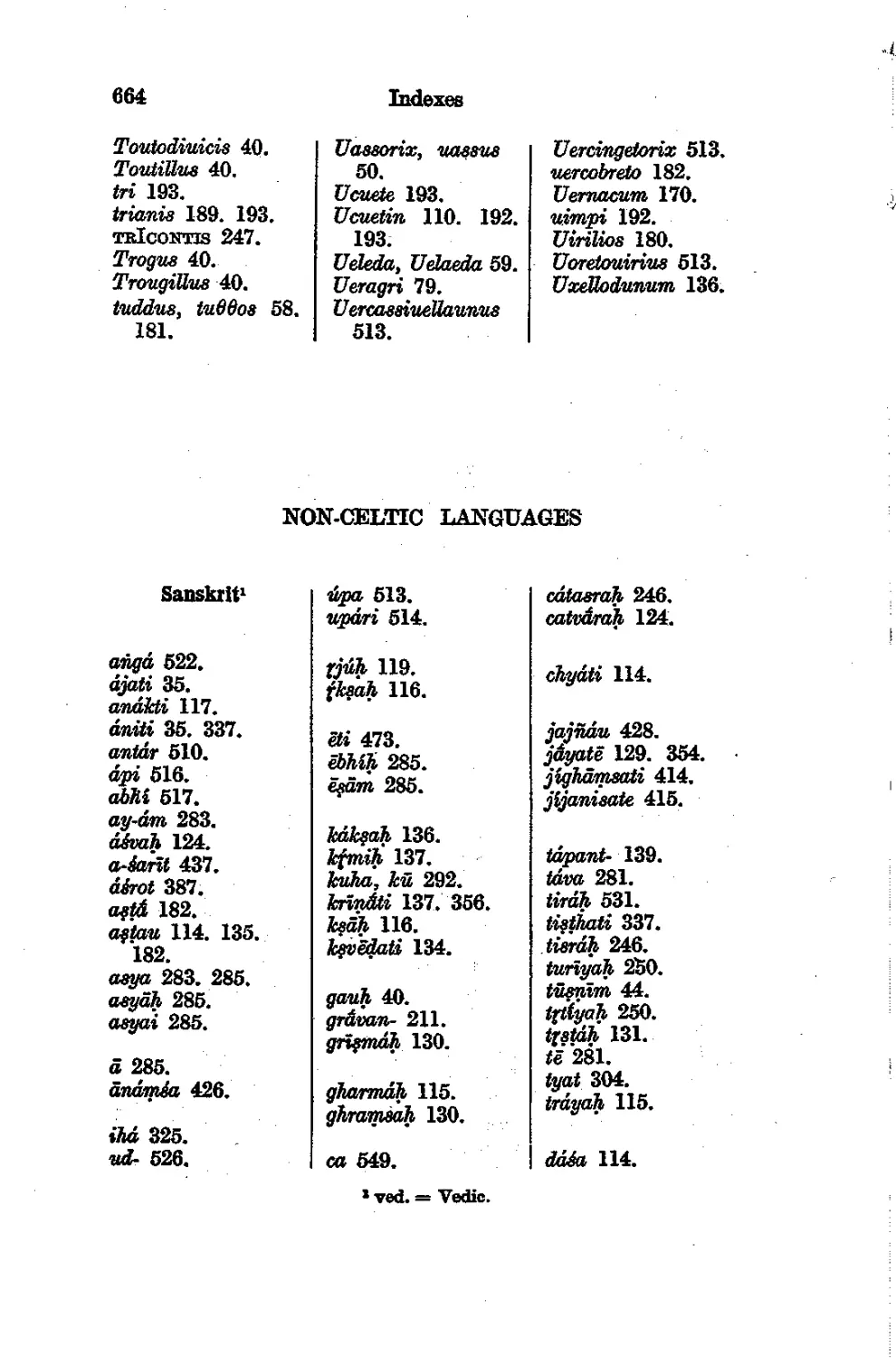 Non-Celtic languages