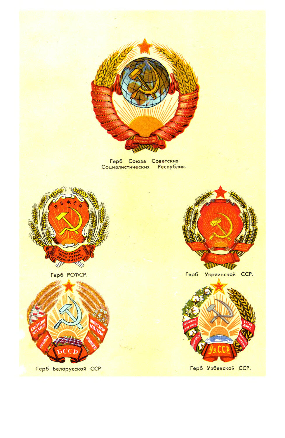 Гербы союзных республик СССР