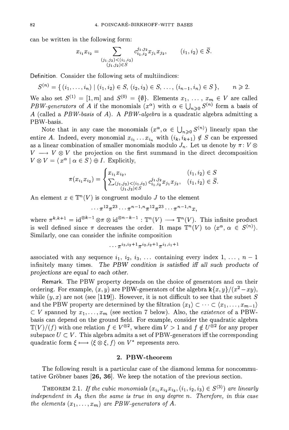 2. PBW-theorem