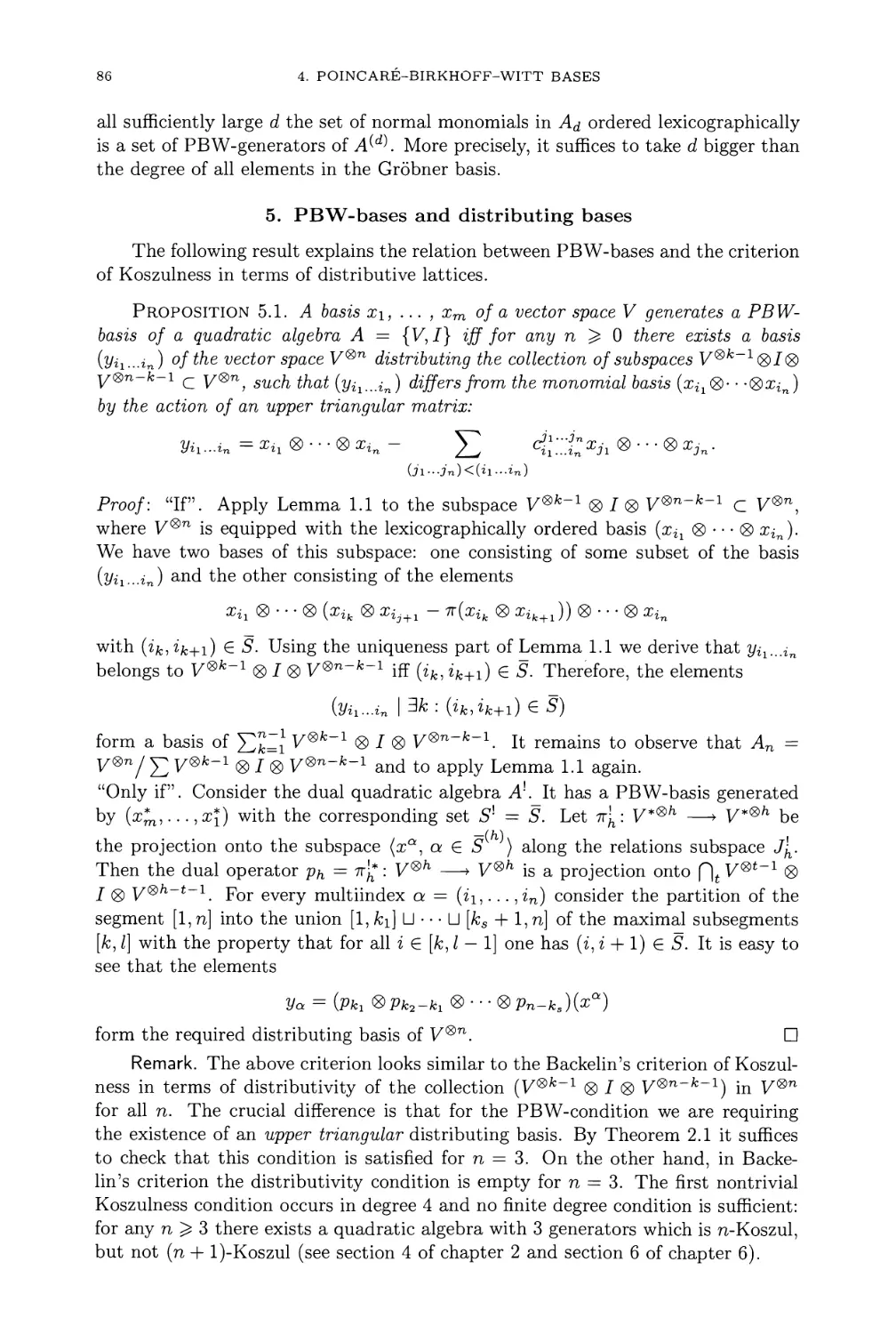 5. PBW-bases and distributing bases