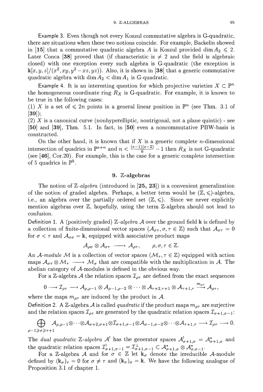 9. Z-algebras