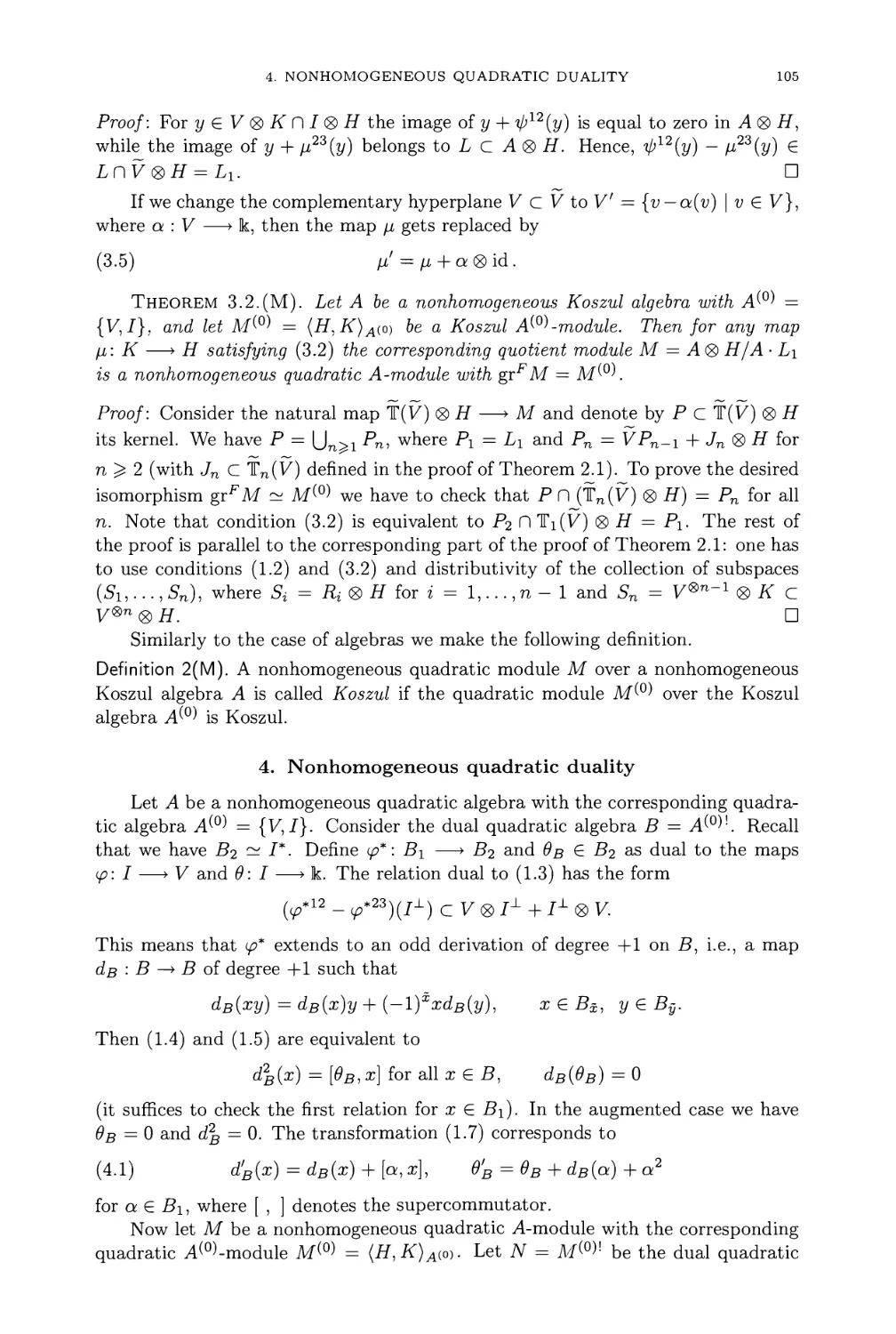 4. Nonhomogeneous quadratic duality