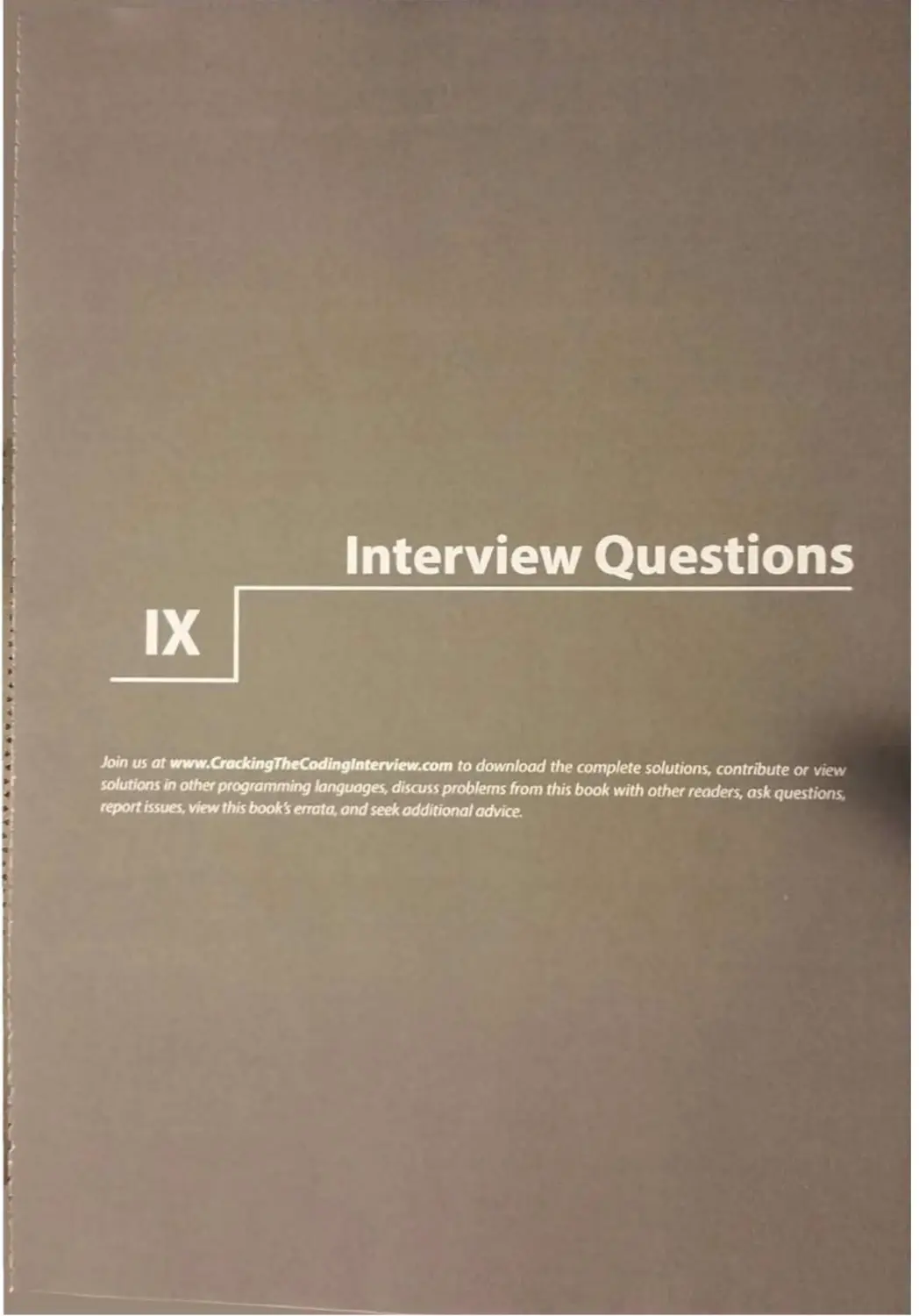 IX. Interview Questions