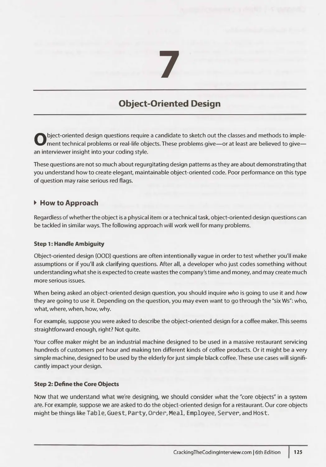 7. Object-Oriented Design