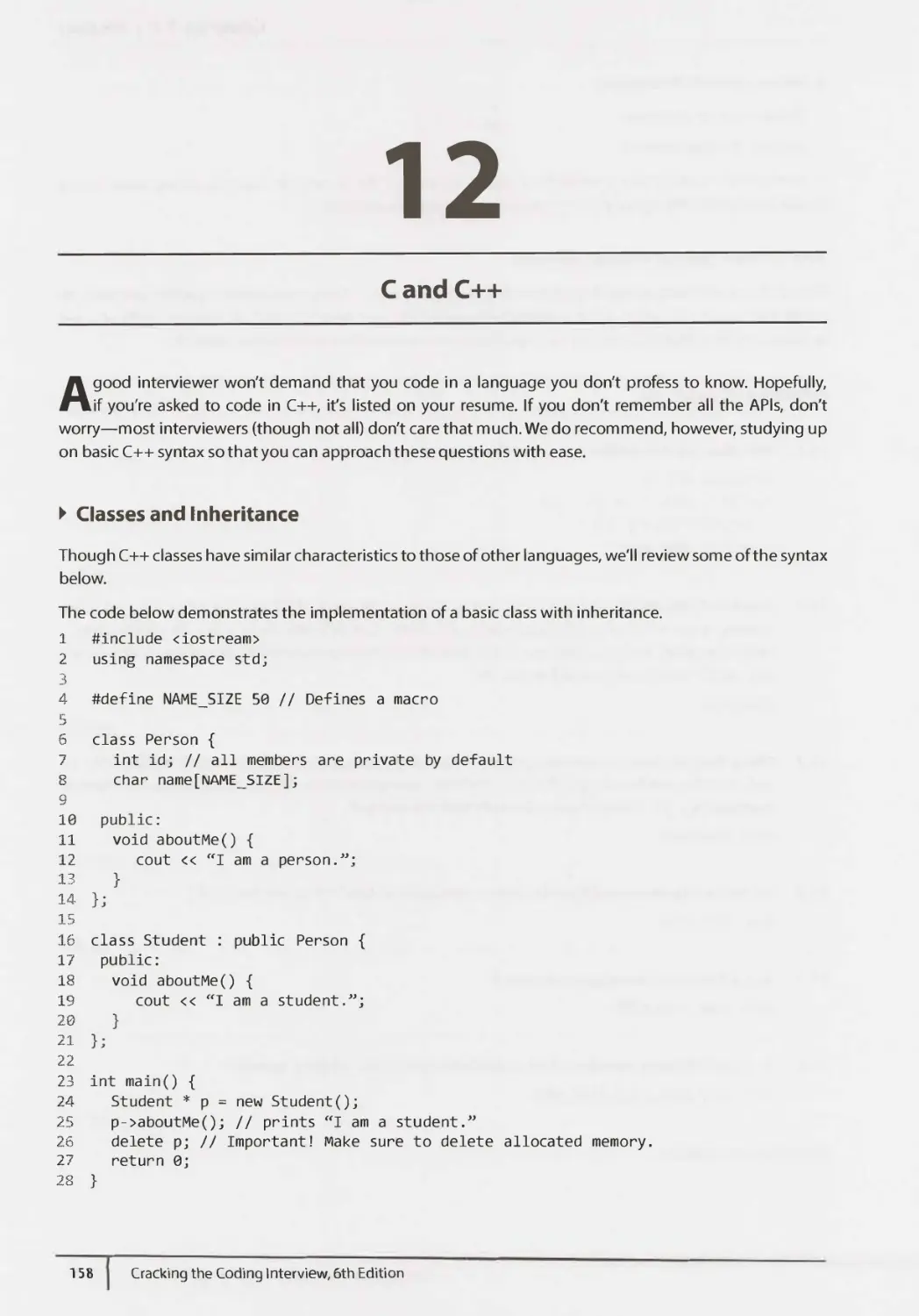 12. C and C++