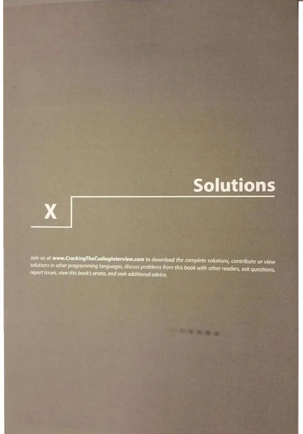 X. Solutions