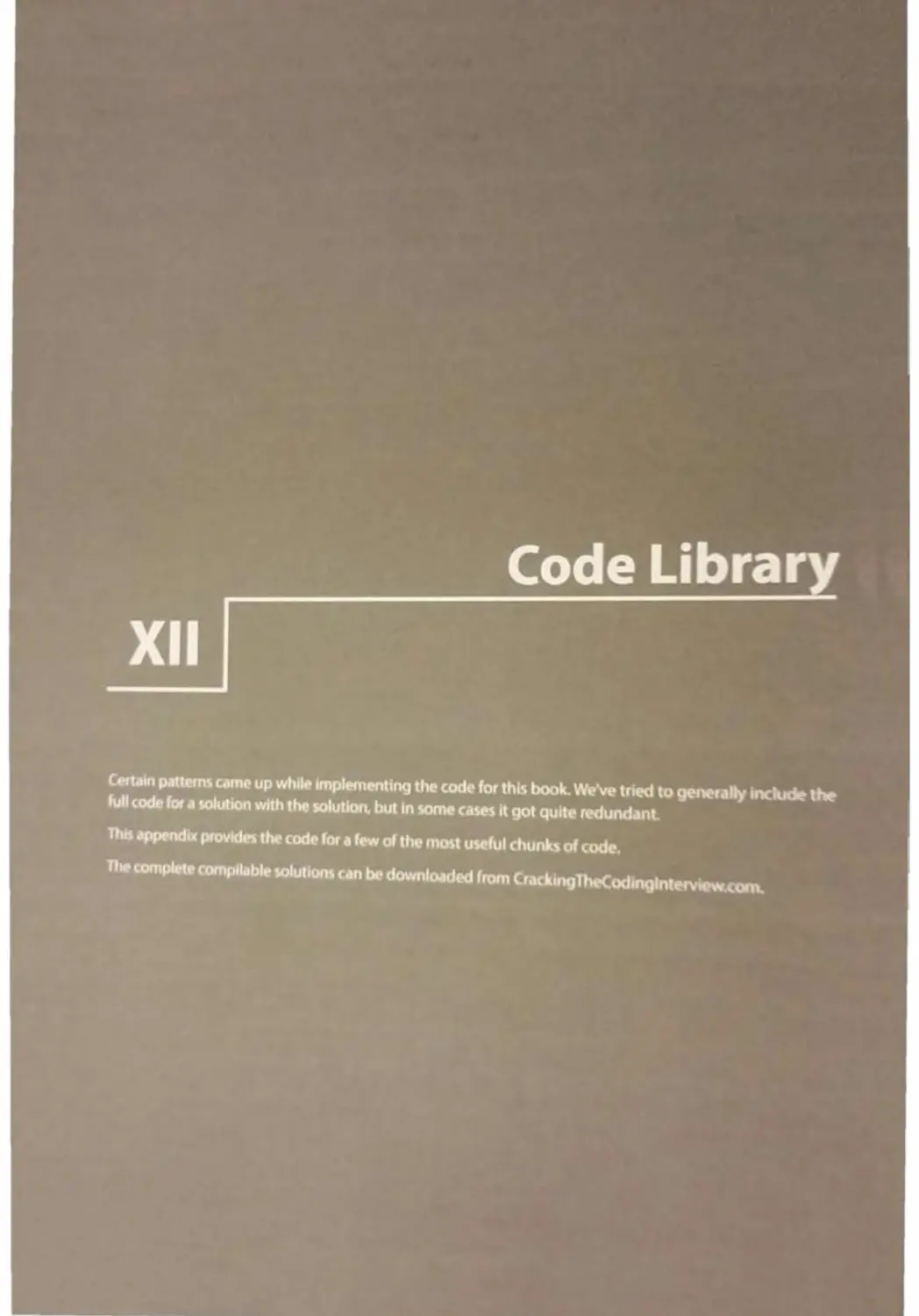 XII. Code Library