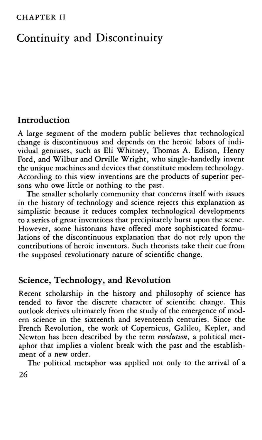 II Continuity and Discontinuity
Science, Technology, and Revolution