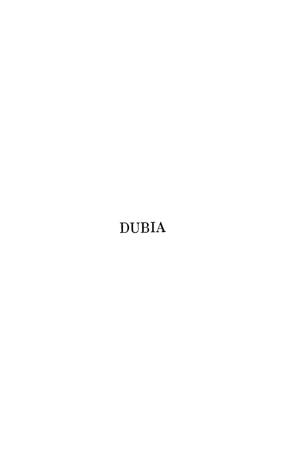 Dubia