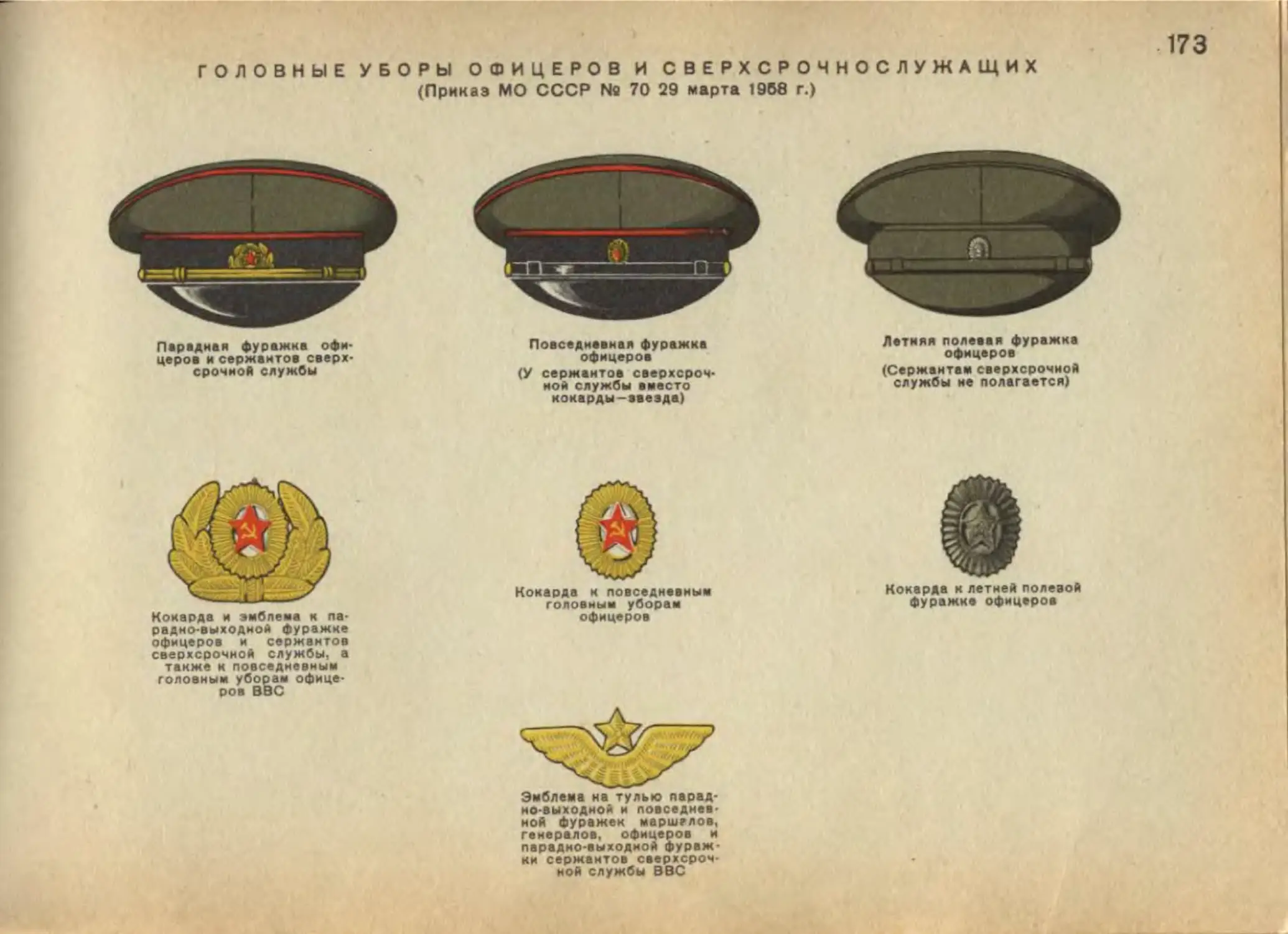 Знаки различия военнослужащих России на кокарде