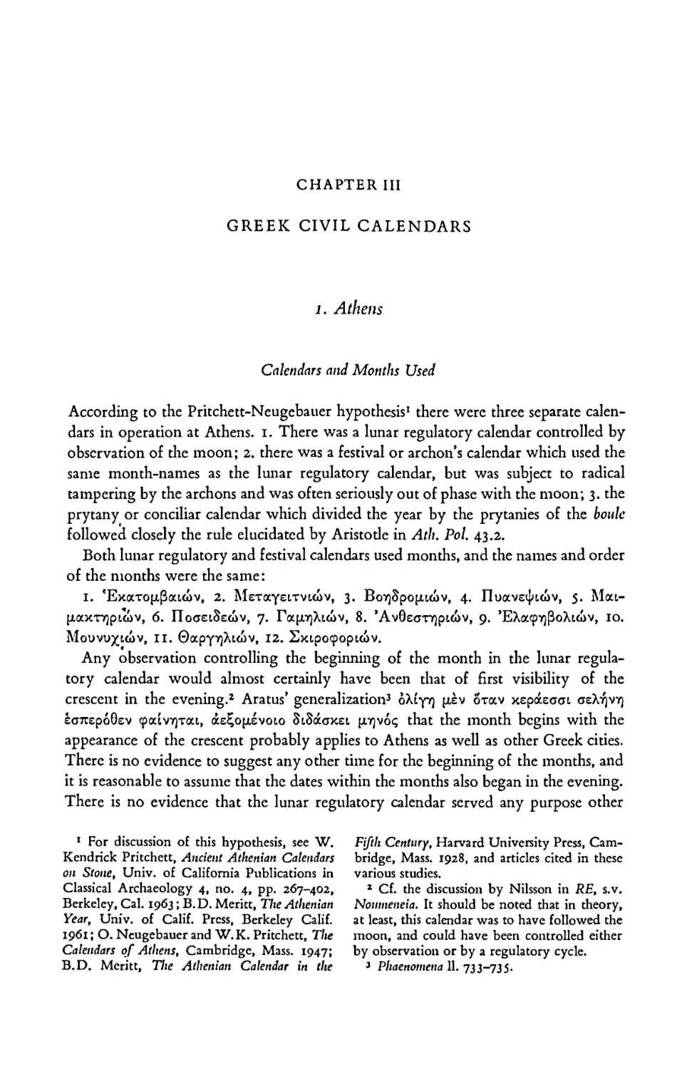 CHAPTER III. GREEK CIVIL CALENDARS