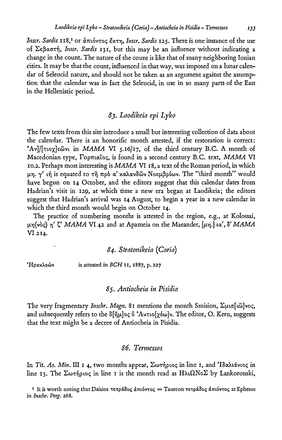 83. Laodikeia epi Lyko
85. Antiocheia in Pisidia
86. Termessos