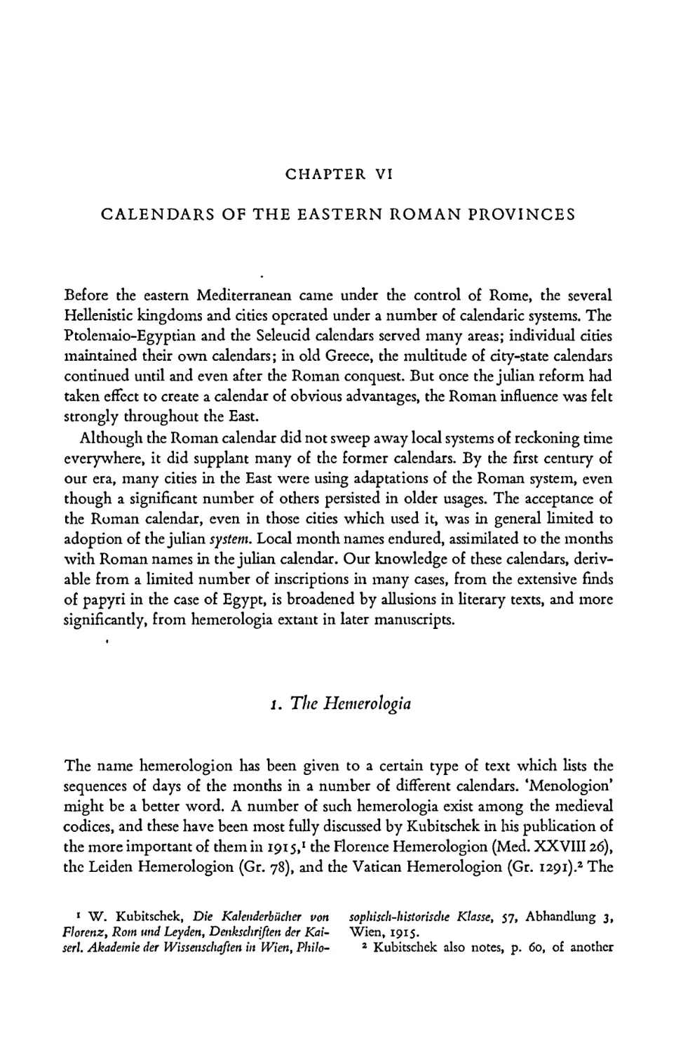 CHAPTER VI. CALENDARS OF THE EASTERN ROMAN PROVINCES