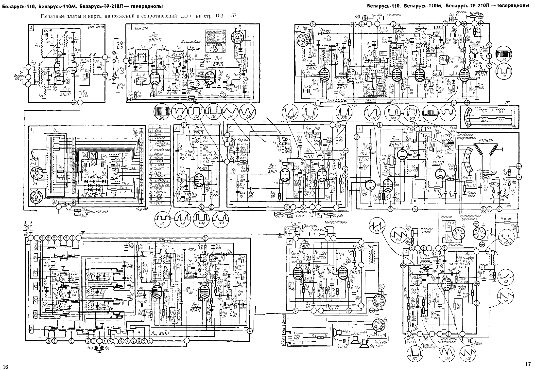 Беларусь 110 телерадиола схема