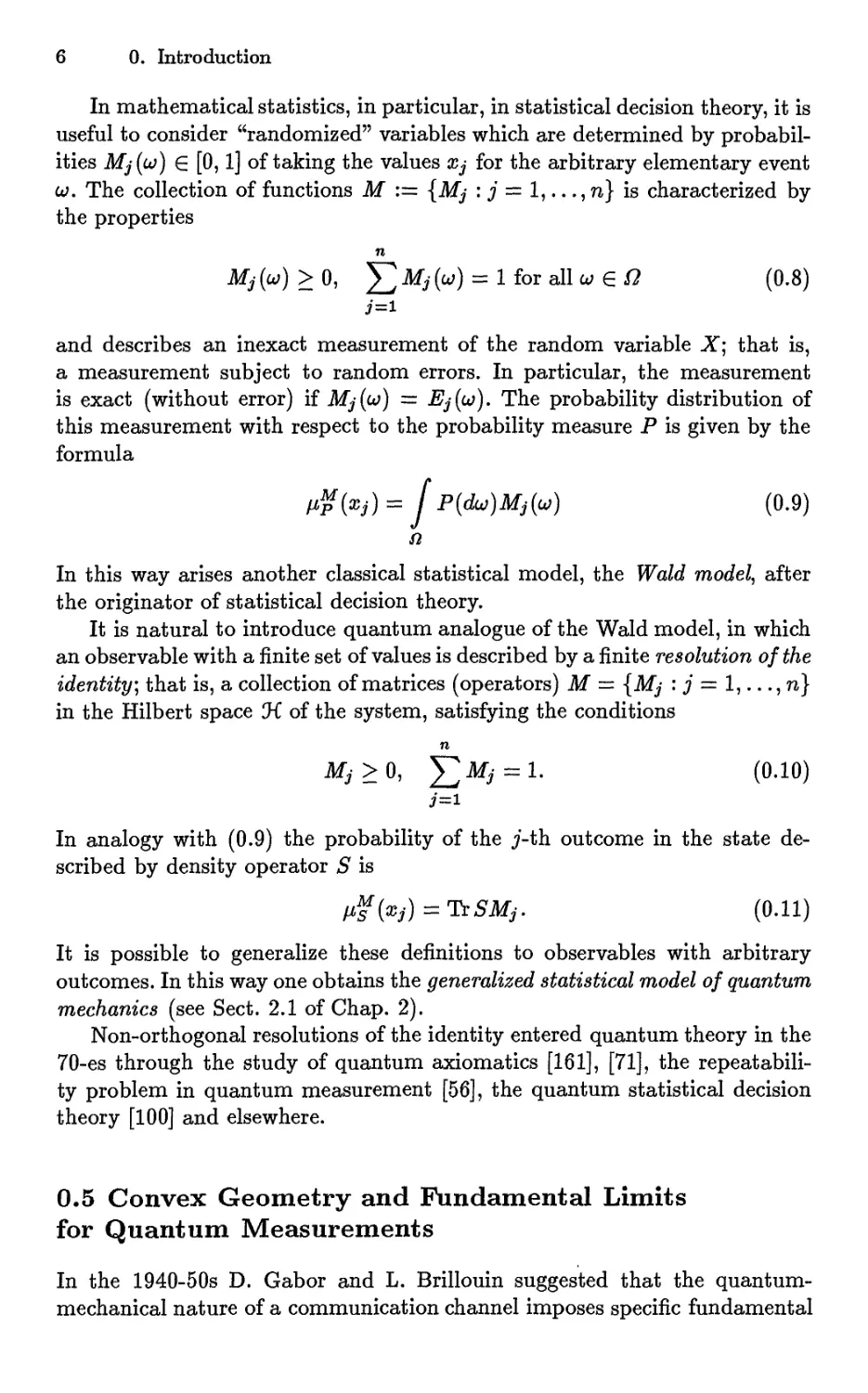 0.5 Convex Geometry and Fundamental Limits for Quantum Measurements