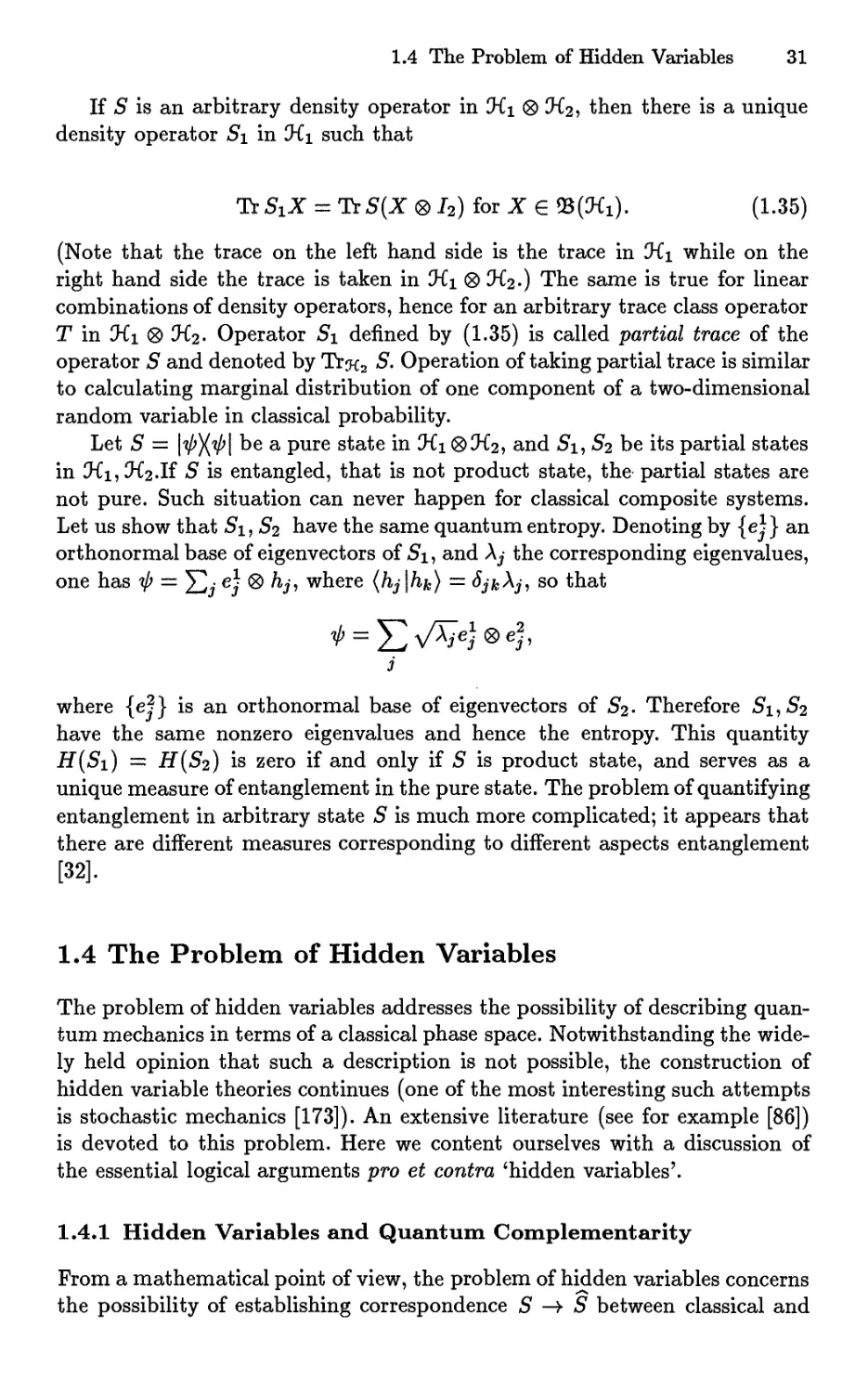 1.4 The Problem of Hidden Variables