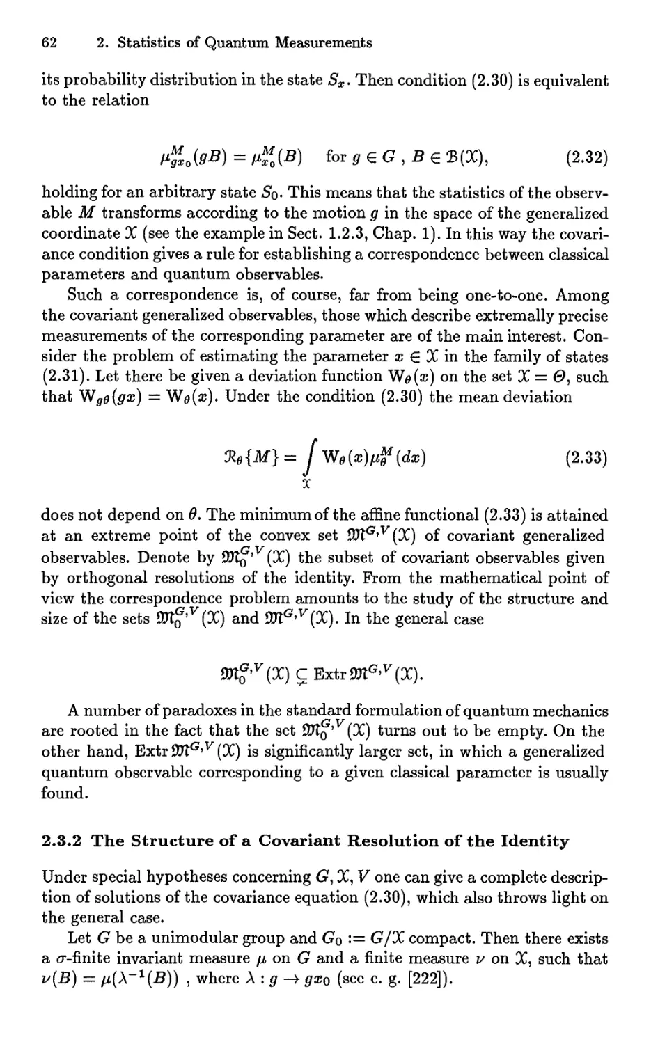 2.3.2 The Structure of a Covariant Resolution of the Identity