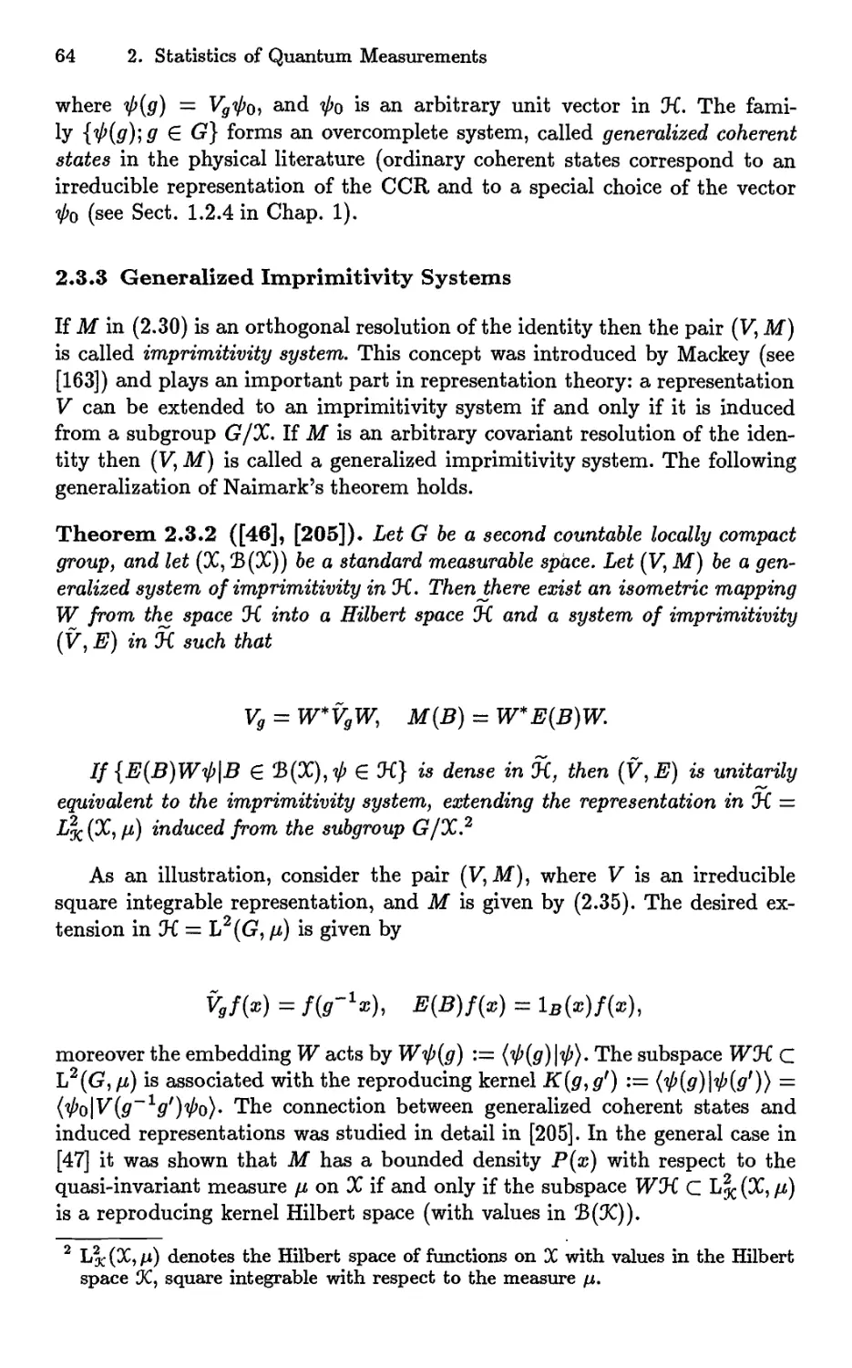 2.3.3 Generalized Imprimitivity Systems
