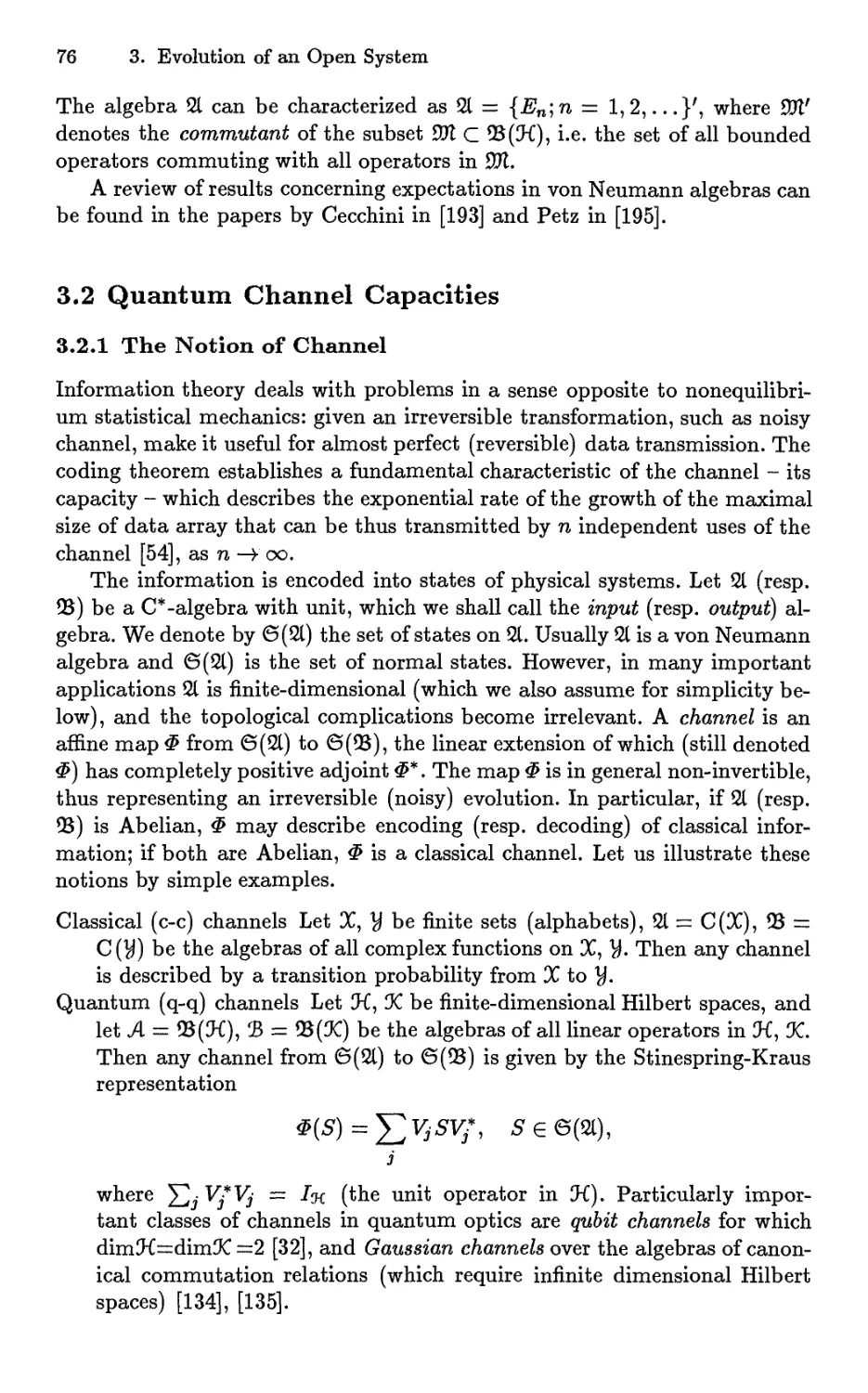 3.2 Quantum Channel Capacities