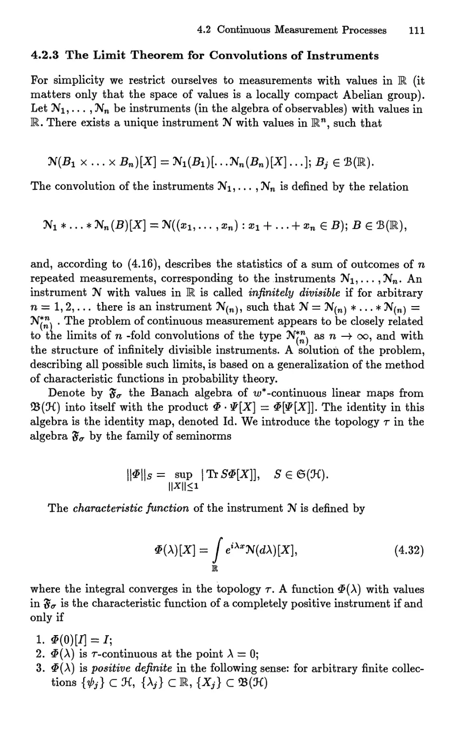 4.2.3 The Limit Theorem for Convolutions of Instruments