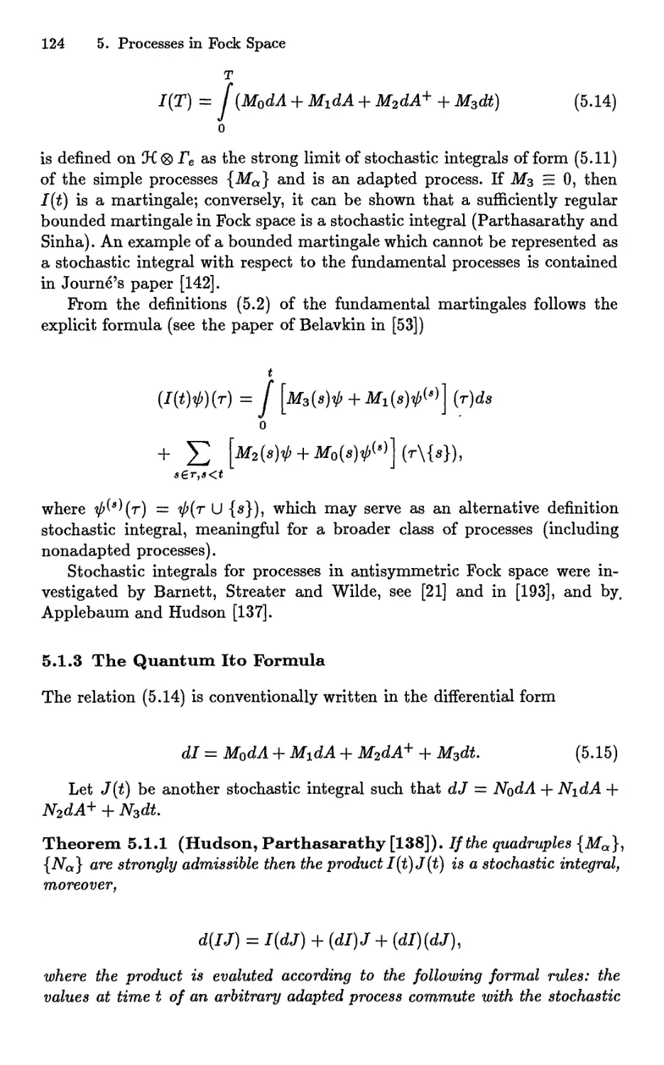 5.1.3 The Quantum Ito Formula