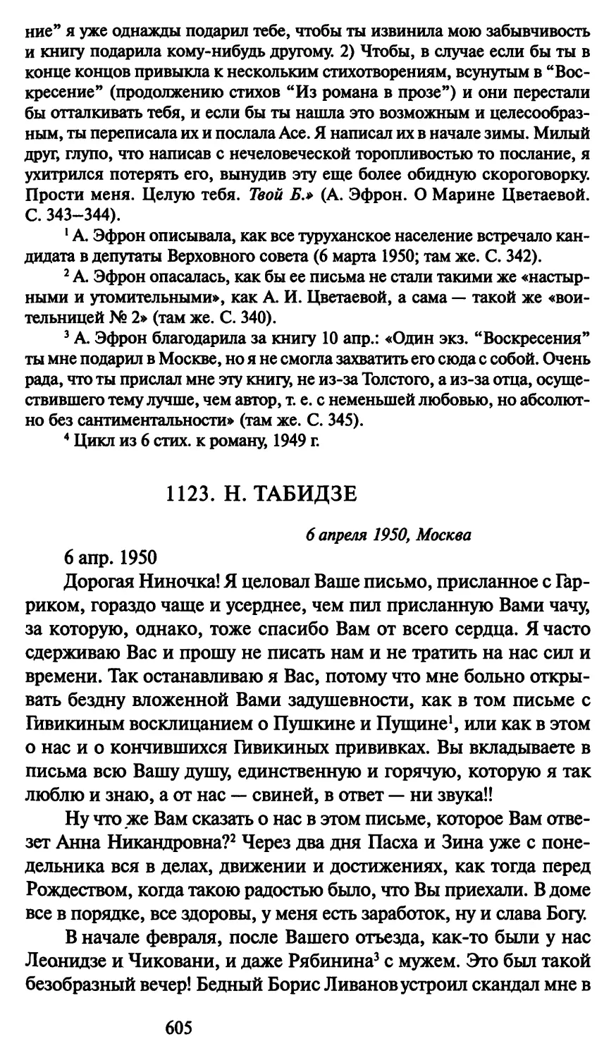 1123. Н. Табидзе 6 апреля 1950