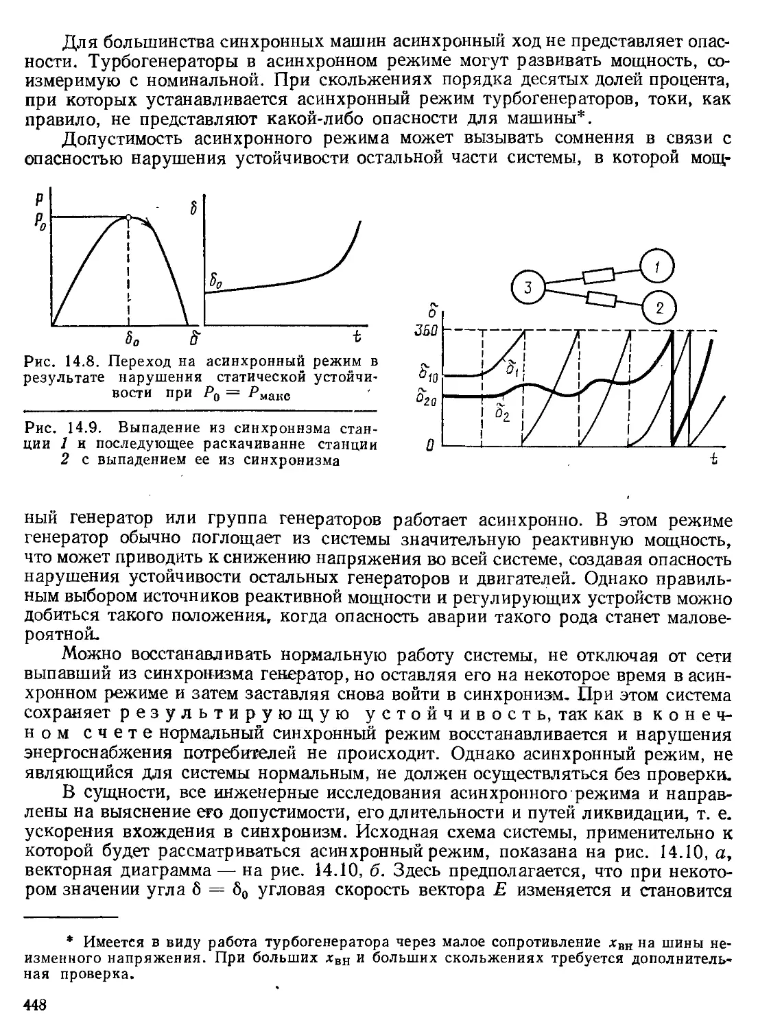 Асинхронный ход. Асинхронный режим турбогенератора. Угол фазового синхронизма. АПВ С улавливанием синхронизма применяется для.