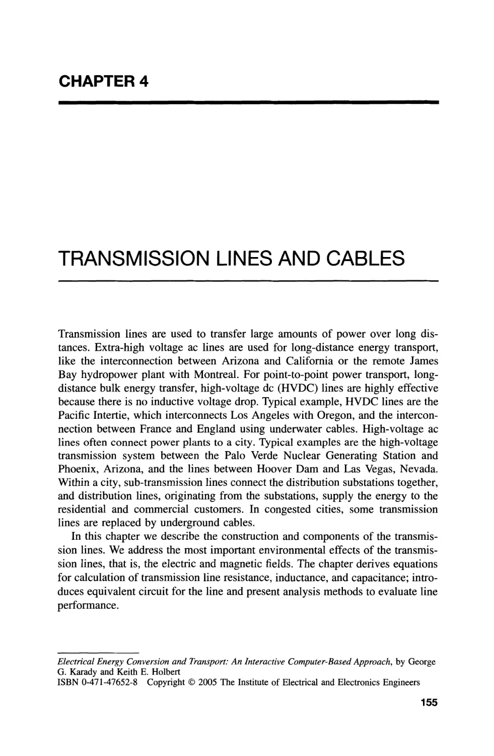 4 TRANSMISSION LINES AND CABLES