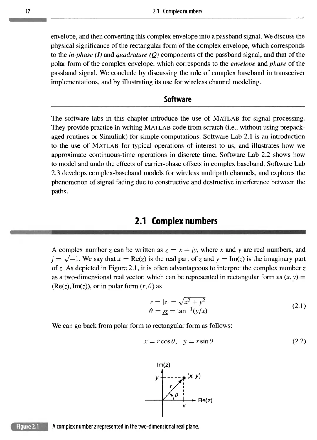 2.1 Complex numbers 17