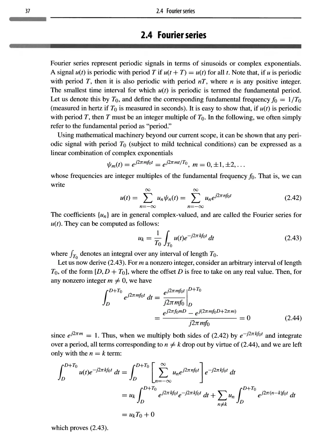 2.4 Fourier series 37