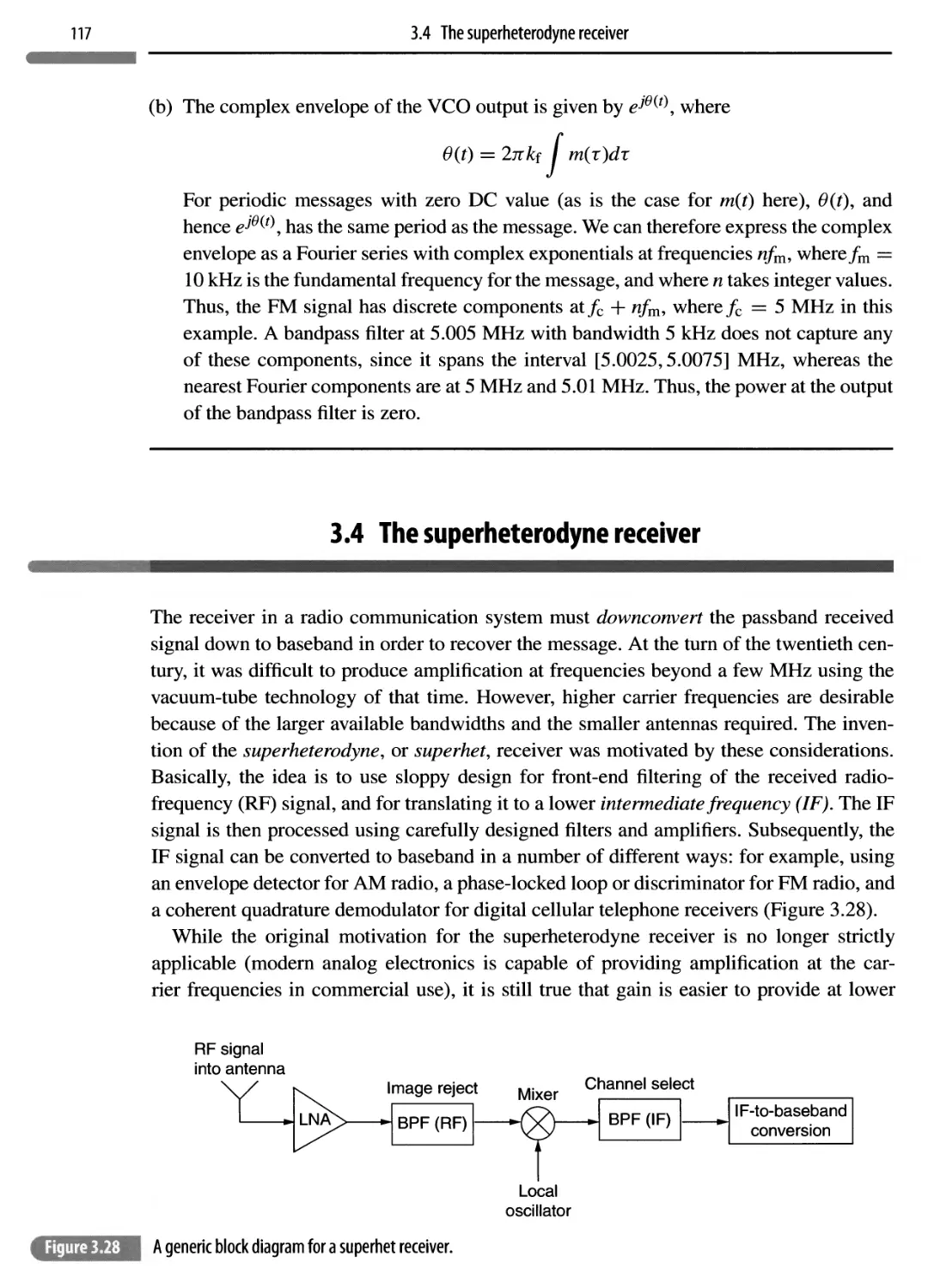 3.4 The superheterodyne receiver 117