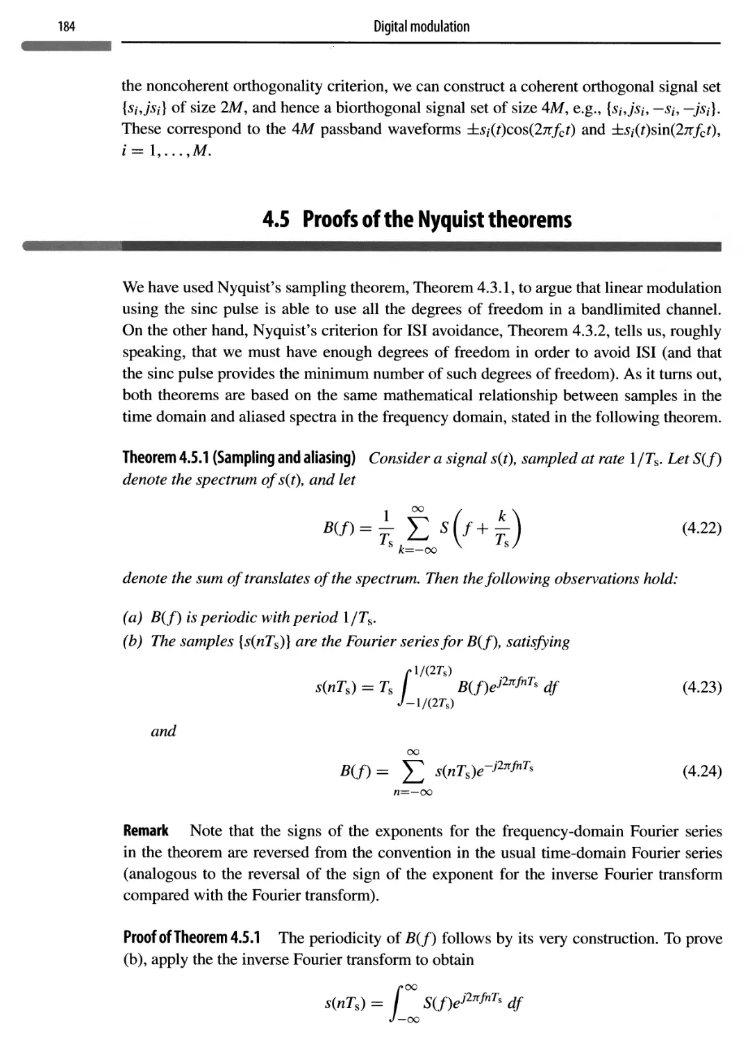4.5 Proofs of the Nyquist theorems 184