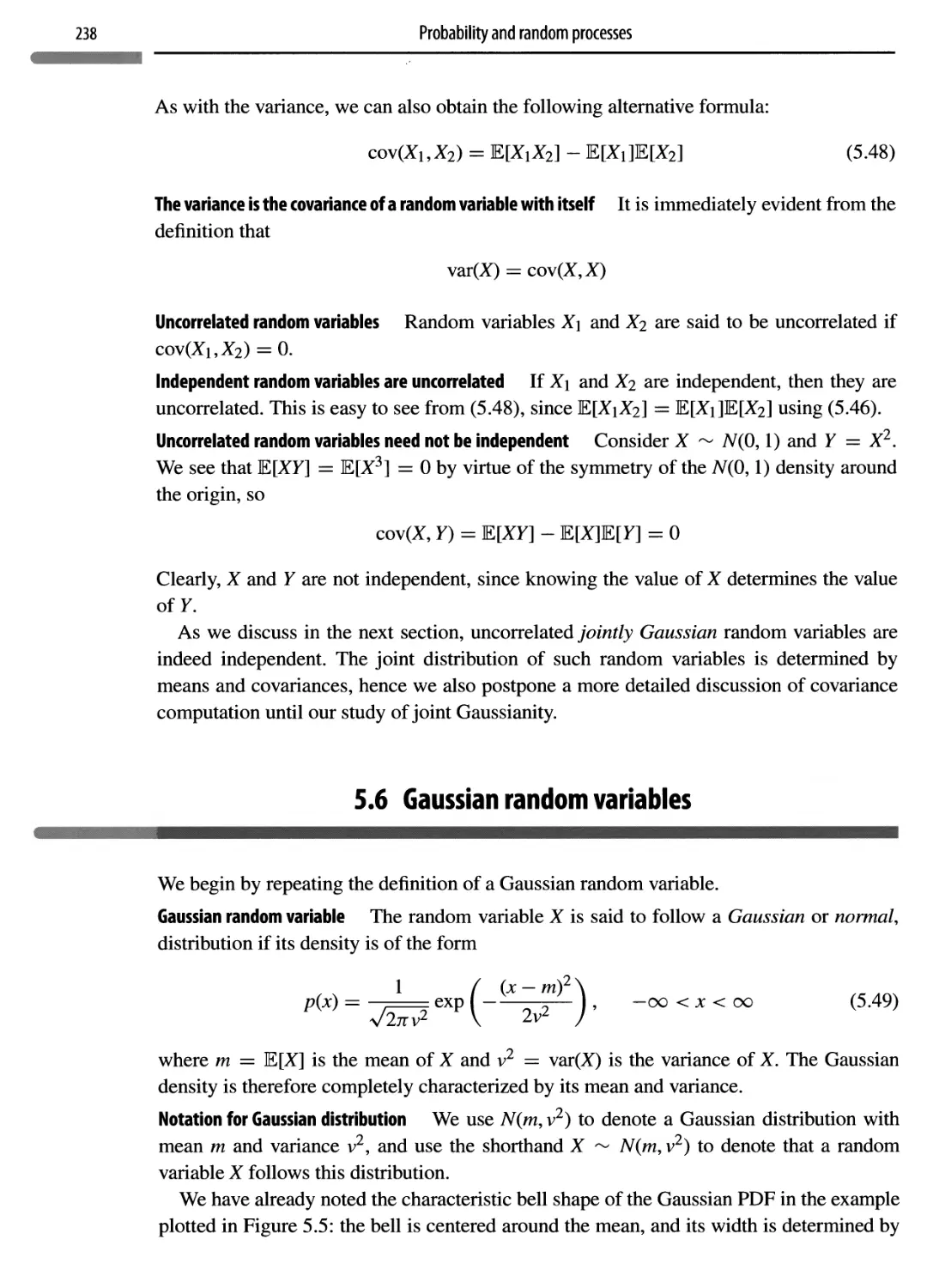 5.6 Gaussian random variables 238