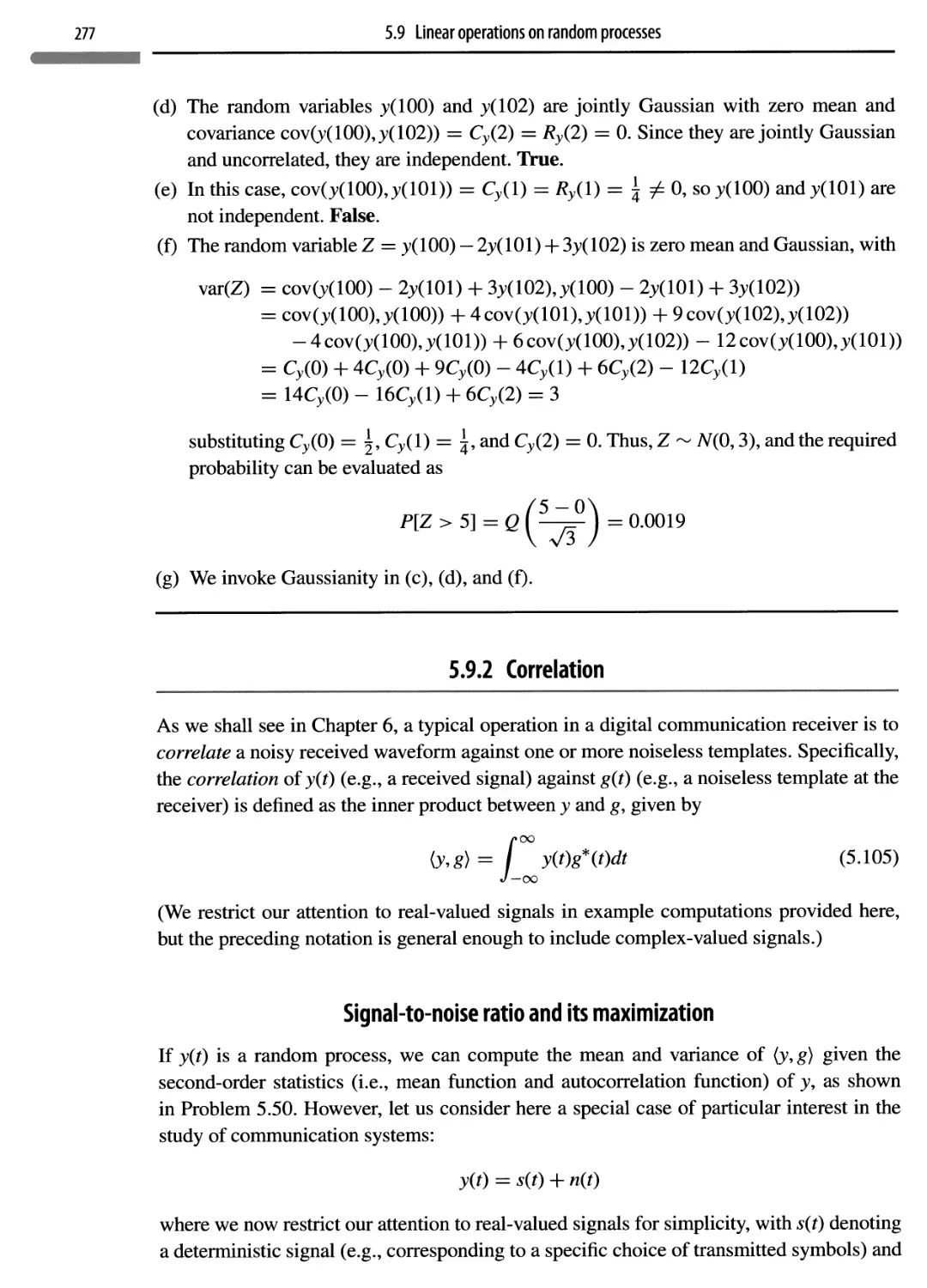 5.9.2 Correlation 277