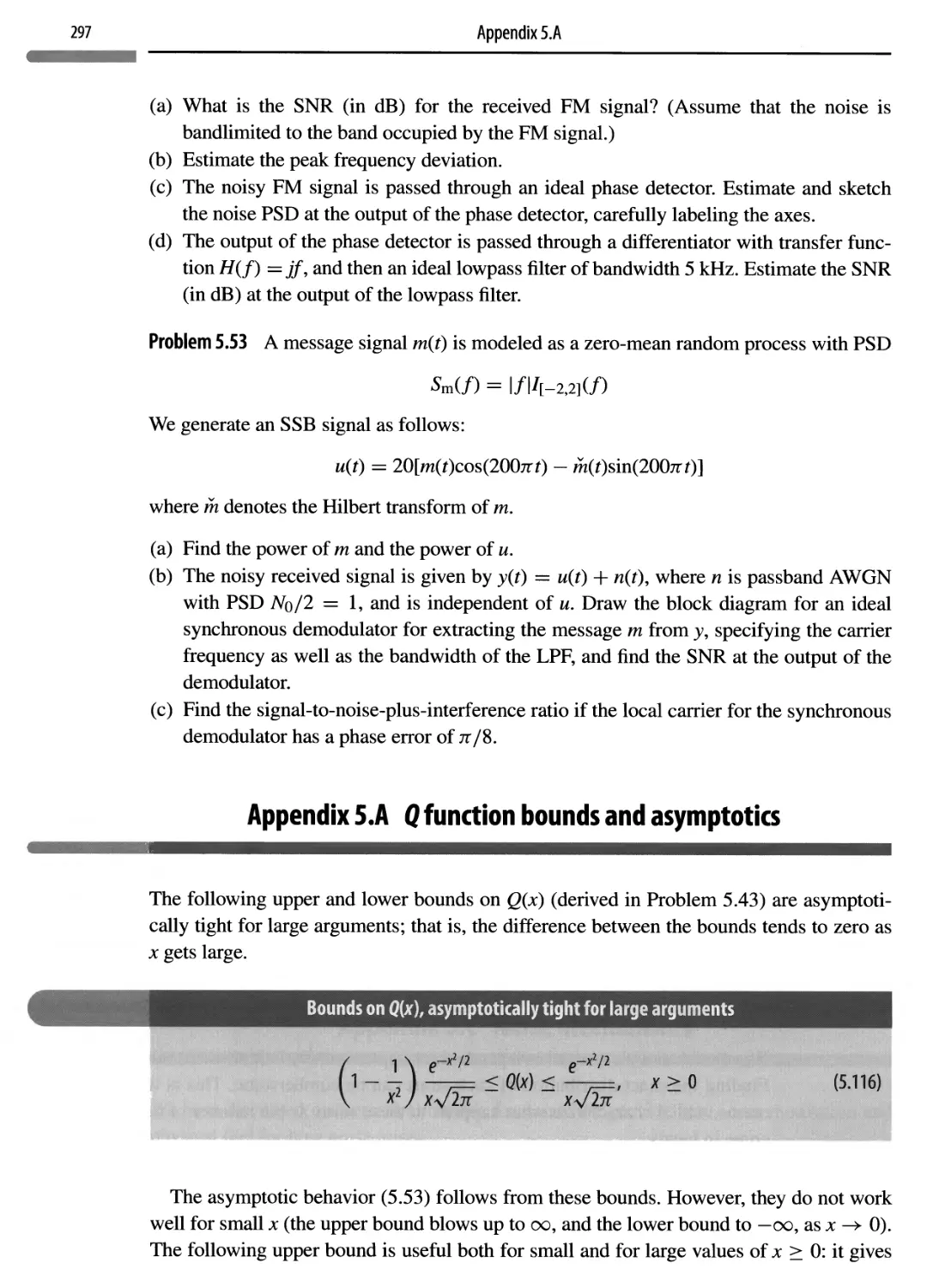 Appendix 5.A Q function bounds and asymptotics 297