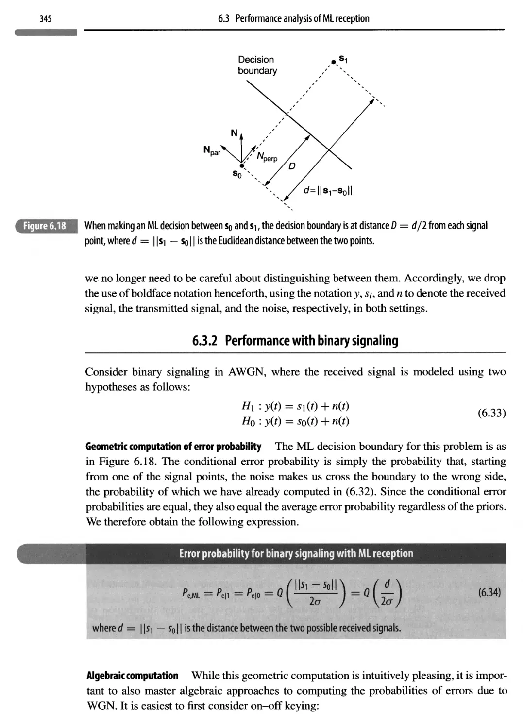 6.3.2 Performance with binary signaling 345