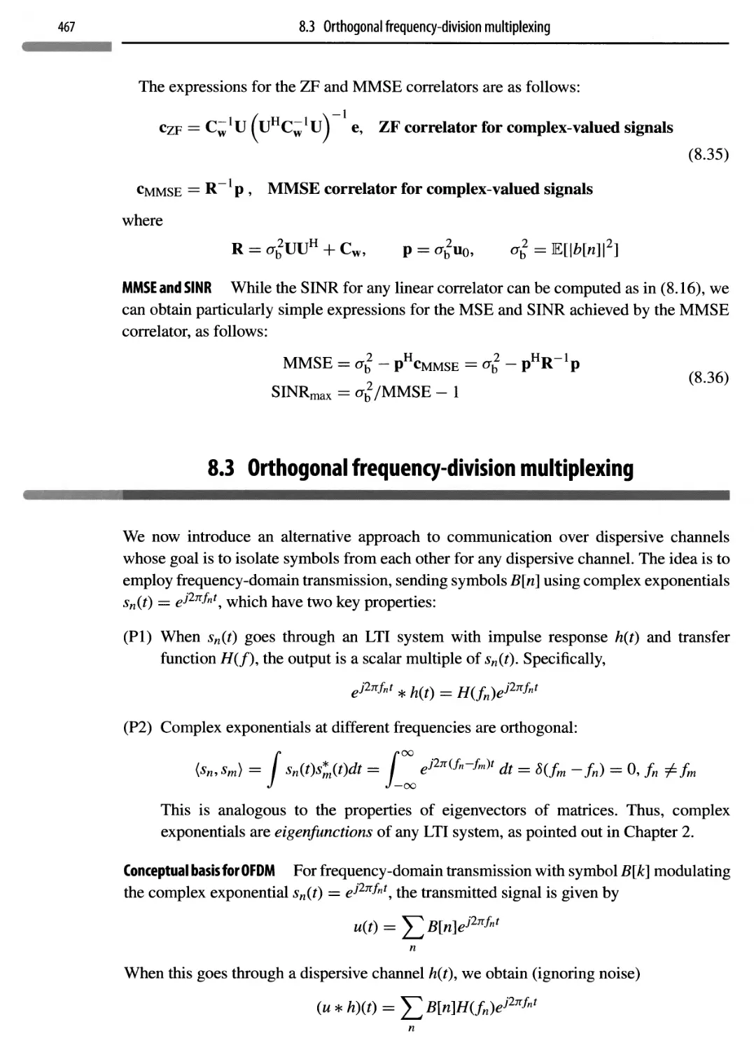 8.3 Orthogonal frequency-division multiplexing 467