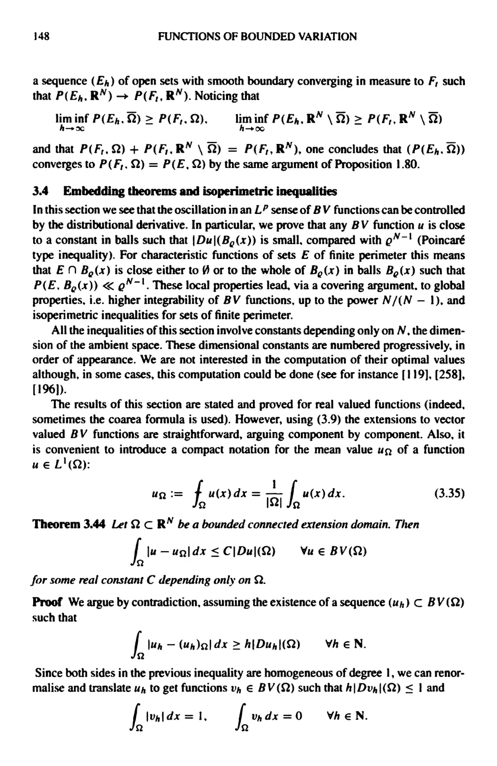 3.4 Embedding theorems and isoperimetric inequalities