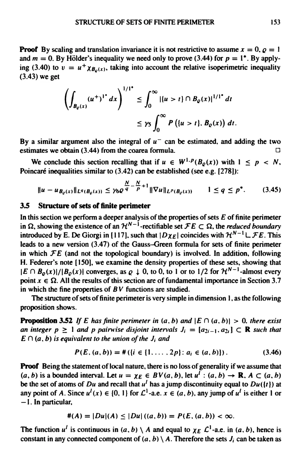 3.5 Structure of sets of finite perimeter
